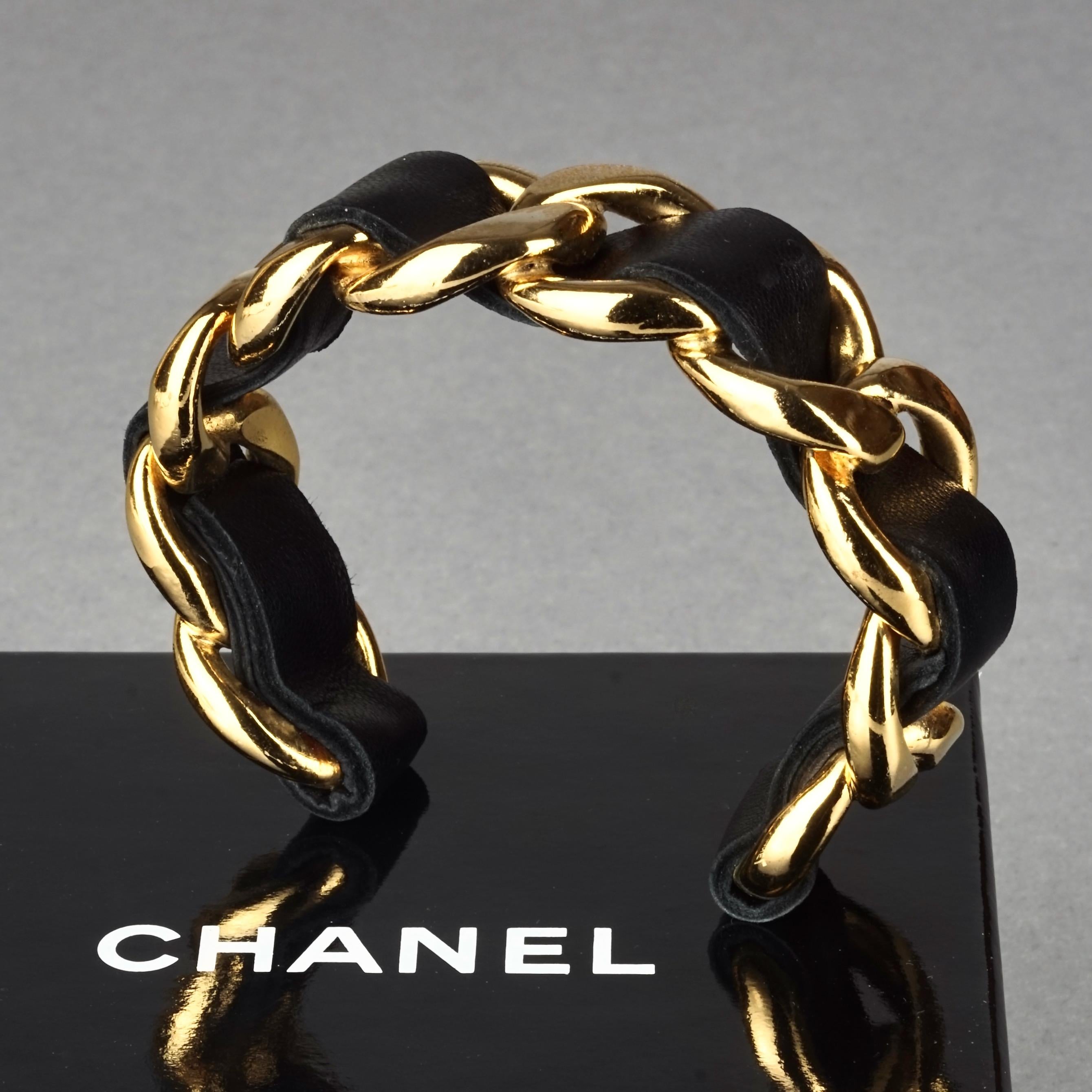 chanel leather bracelet