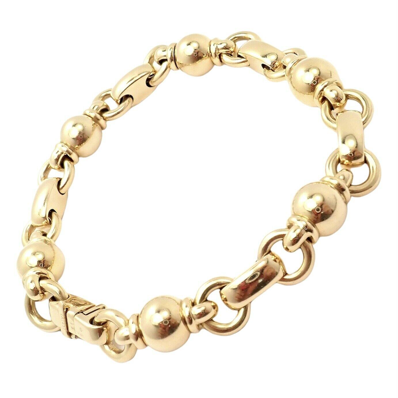 Vintage Chanel Classic Link Yellow Gold Bracelet For Sale 3