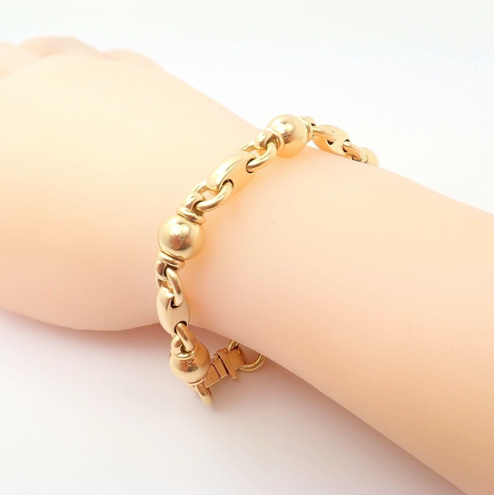 Vintage Chanel Classic Link Yellow Gold Bracelet For Sale 1