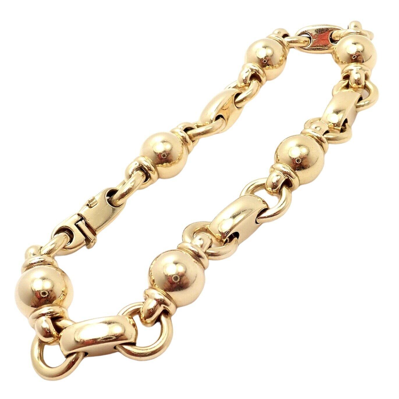 Vintage Chanel Classic Link Yellow Gold Bracelet For Sale 2
