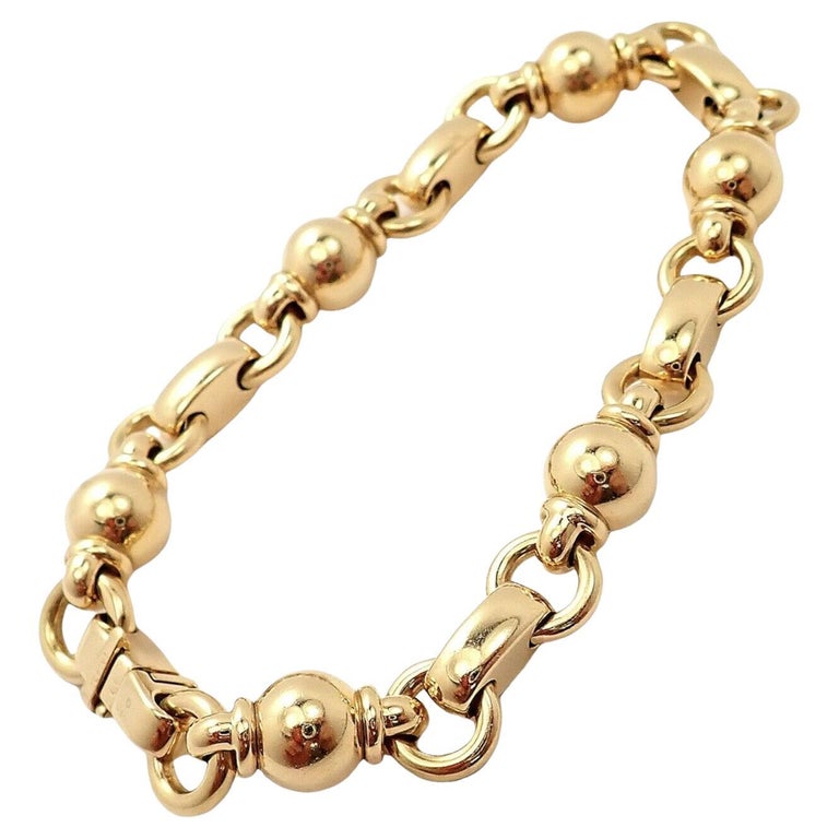CHANEL Vintage CC Gold Bangle Cuff Bracelet For Sale at 1stDibs