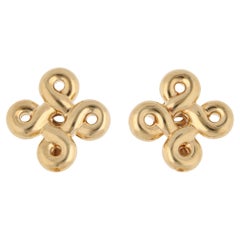 Pendientes de clip vintage Chanel de oro amarillo