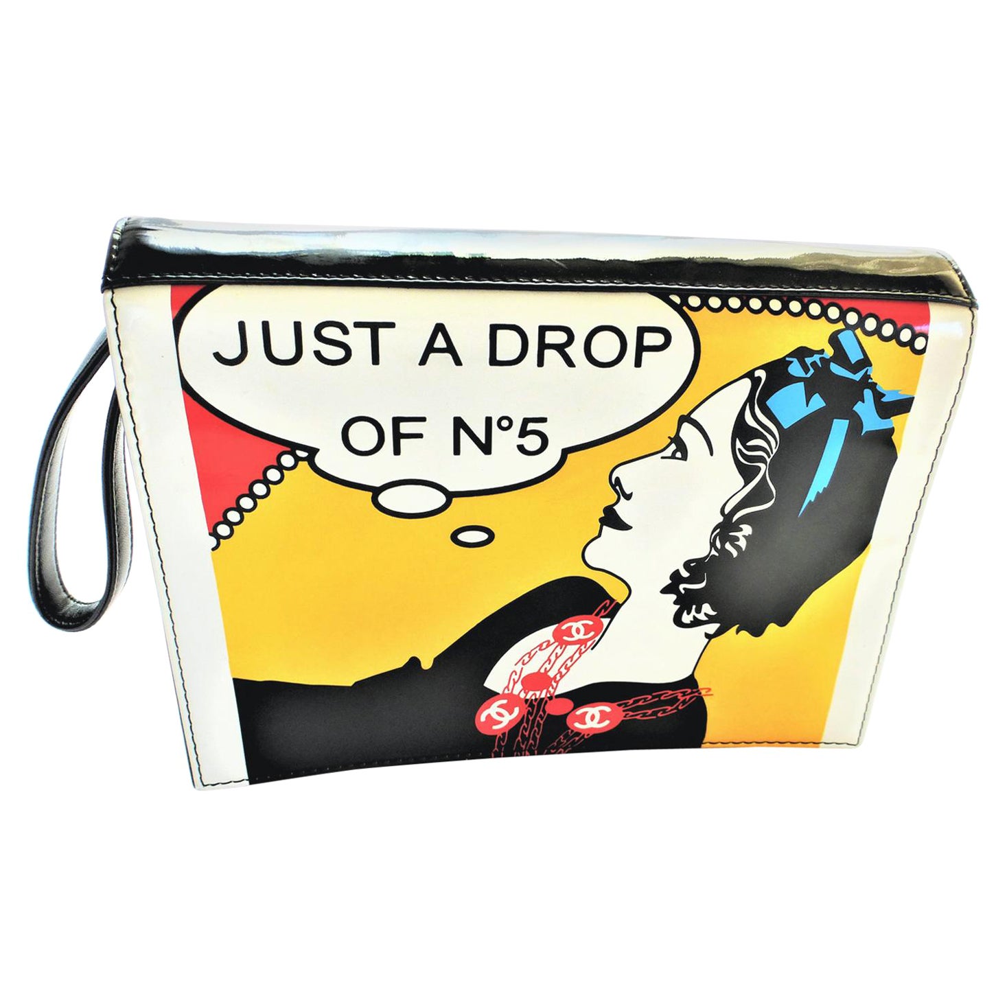 Vintage Chanel Clutch 1990s 'JUST A DROP OF NR. 5'