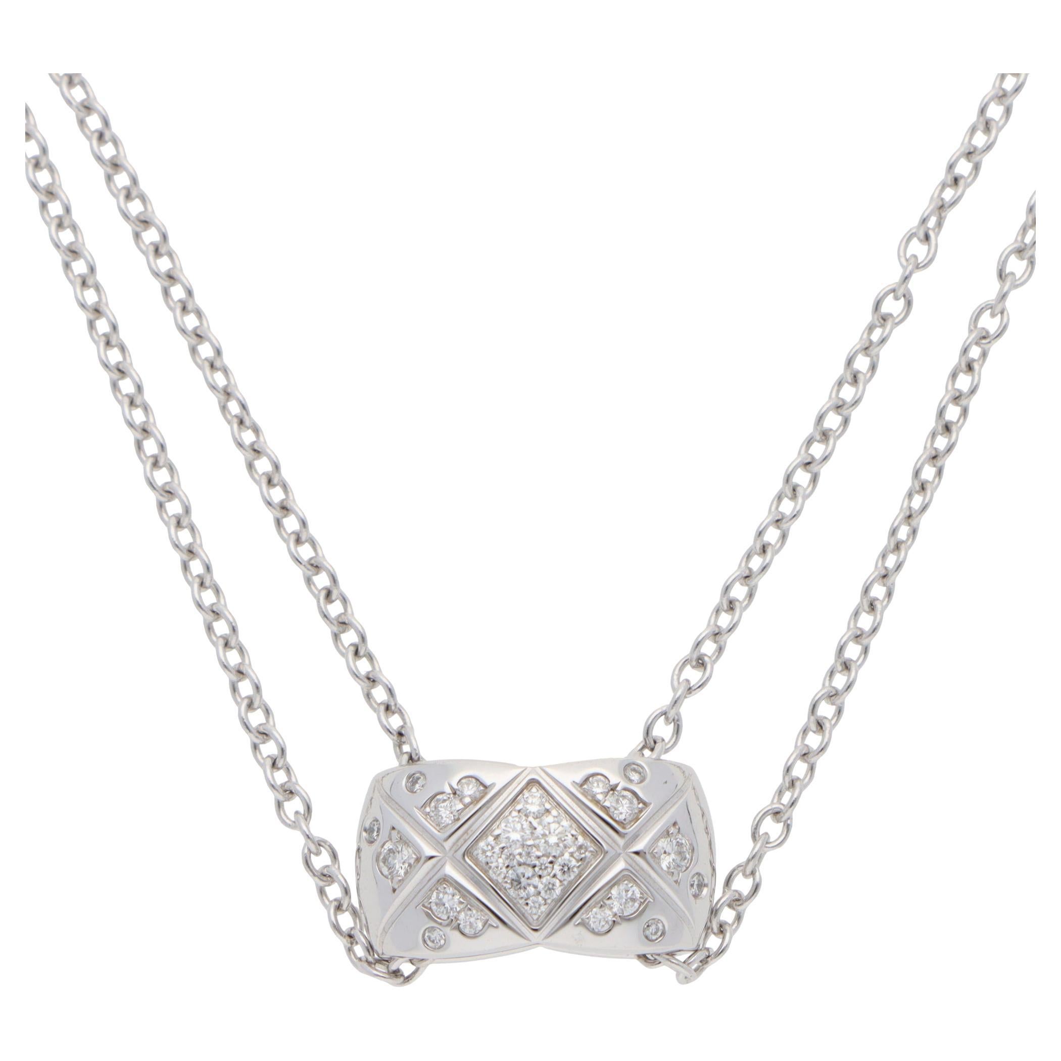 Collana vintage Coco Chanel Crush con diamanti in oro bianco