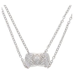 Vintage Chanel Coco Crush Diamond Necklace in White Gold