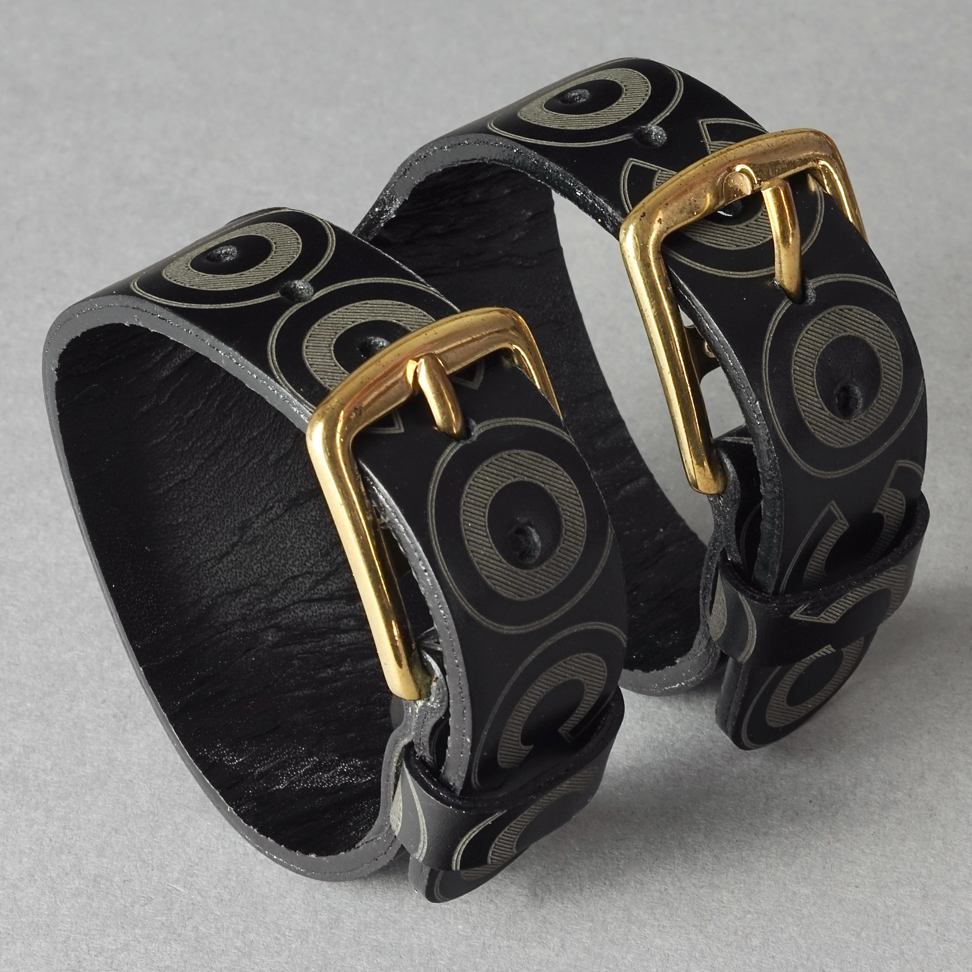 chanel leather cuff bracelet
