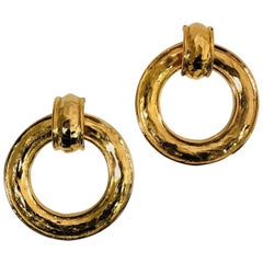 Vintage Chanel Convertible Clip on Huggie Hoop Earrings 1970s Vintage Chanel Convertible Clip on Huggie Hoop Earrings 1970s