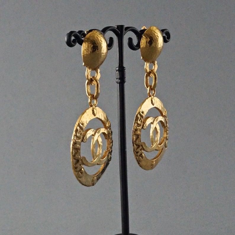 dangling chanel earrings