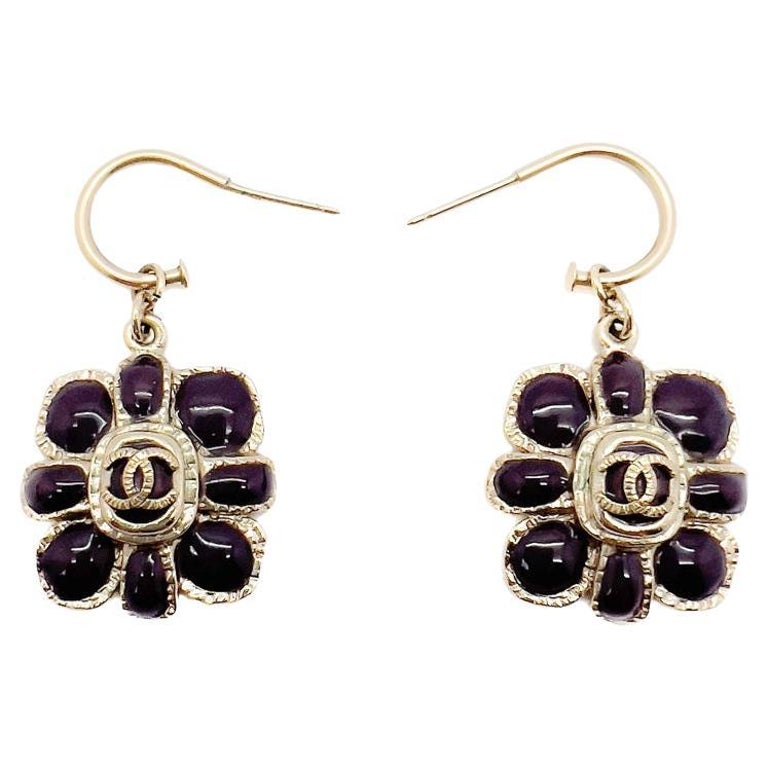 Chanel Dangle Earrings - 89 For Sale at 1stDibs  dangle chanel earrings,  cc dangle earrings, chanel drop earrings