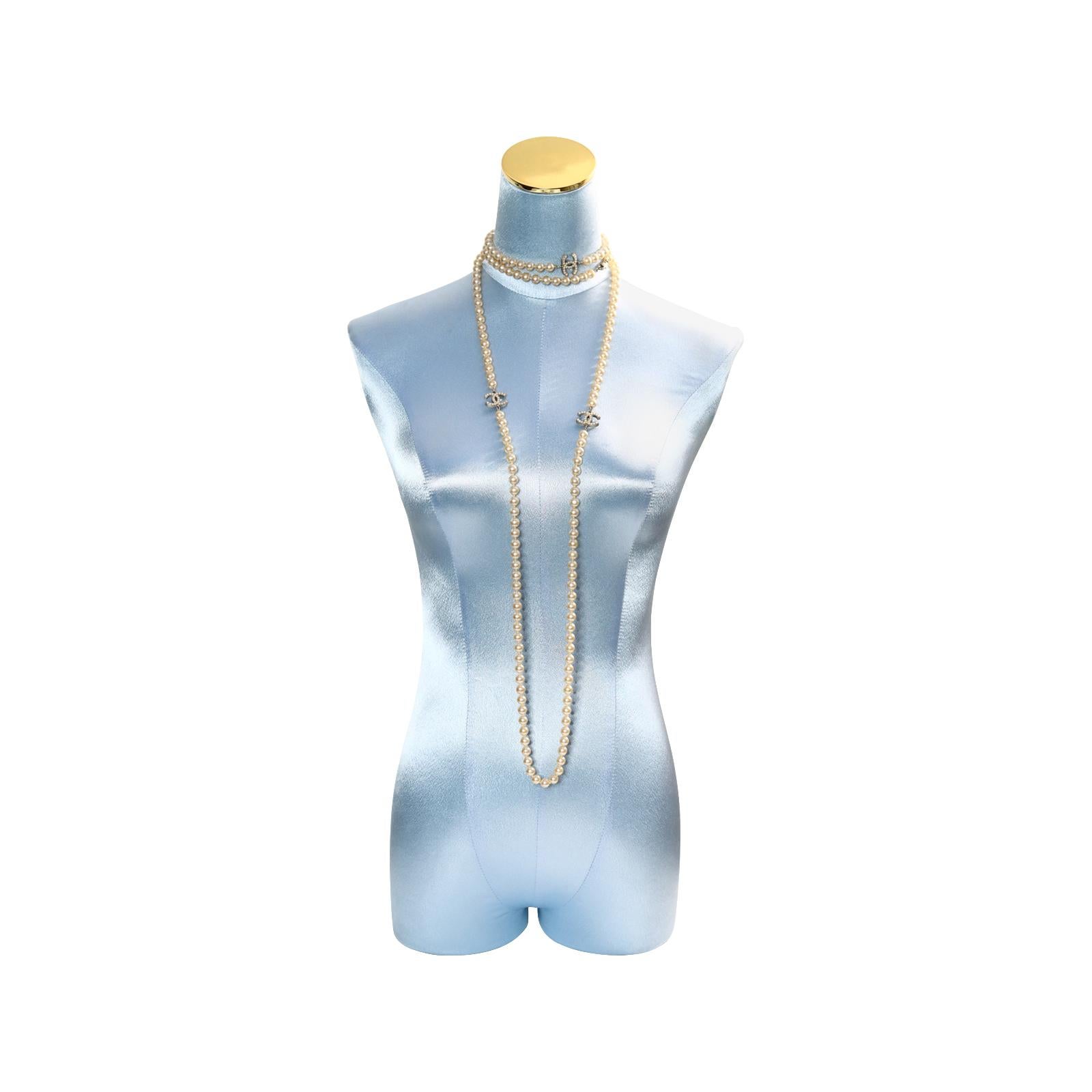 extra long pearl necklace