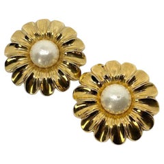 Vintage Chanel flower clips