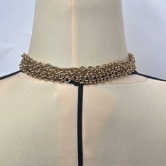 Vintage Chanel Gold Bag Charm Choker