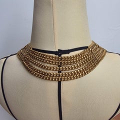 Vintage Chanel Gold Chain Layered Choker