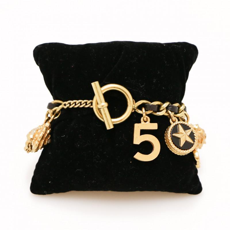Vintage Chanel Gold Charms Bracelet For Sale at 1stDibs