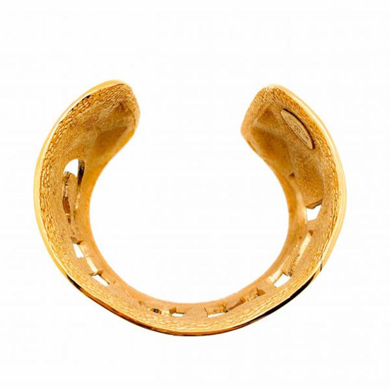 Women's Vintage Chanel LAGERFELD Cut Out  C H A N E L  Statement Cuff 1980s For Sale
