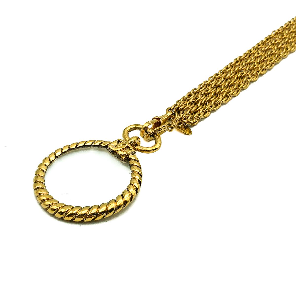 chanel magnifying glass necklace