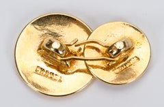Vintage Chanel Gold Plated Flap Bag Cufflinks