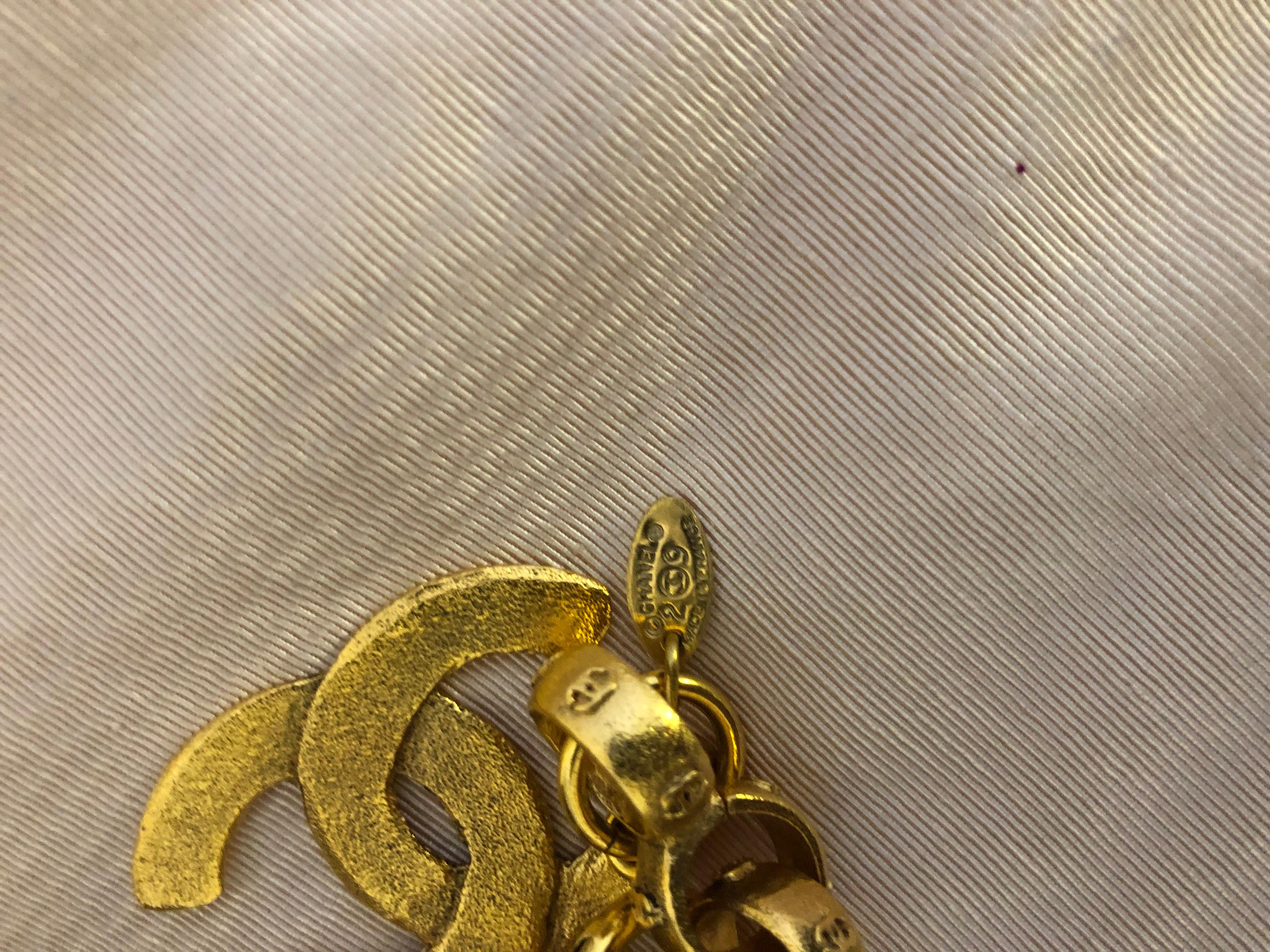 Vintage Chanel Gold Tone Necklace (1984-1990) w/Box 1