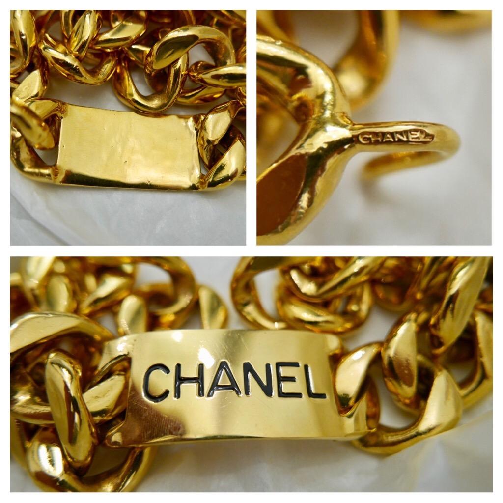 vintage chanel gold chain belt