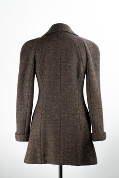 Vintage Chanel gray wool and mohair tweed jacket. Fall-Winter 1997 collection.