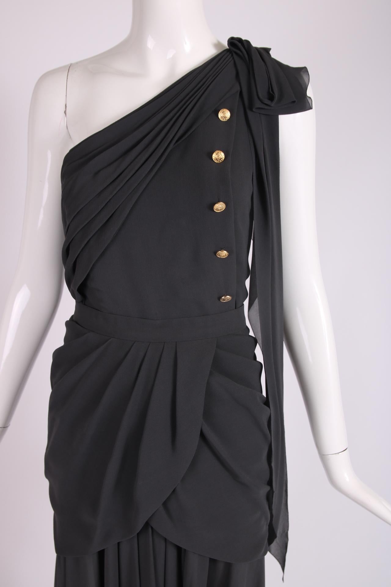 1989 Chanel Grecian-Inspired Silk Evening Ensemble For Sale 1