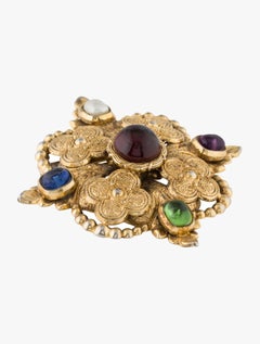Vintage Chanel Gripoix brooch, 1984