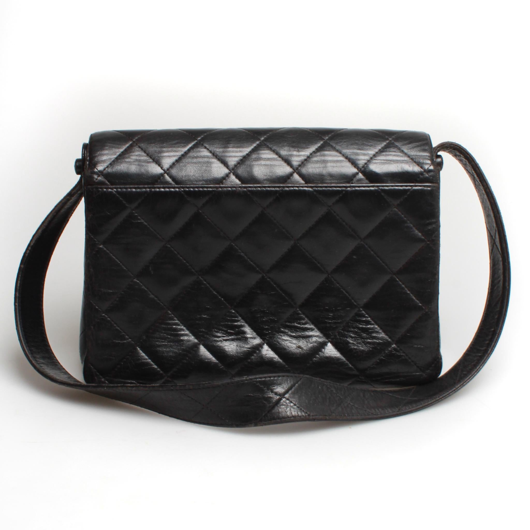 Black Vintage CHANEL Handbag For Sale