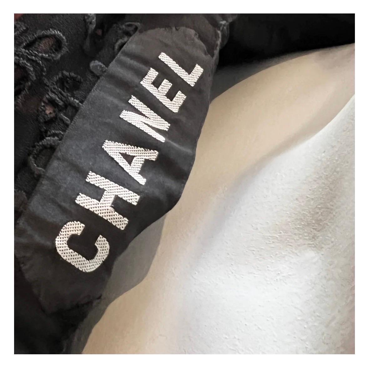 Women's Vintage Chanel HC Eyelet Ruffle Gown 1979