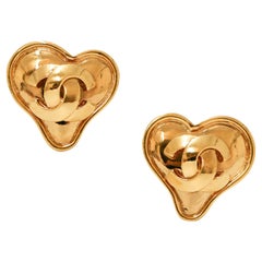 Vintage Chanel Heart Clips Earrings