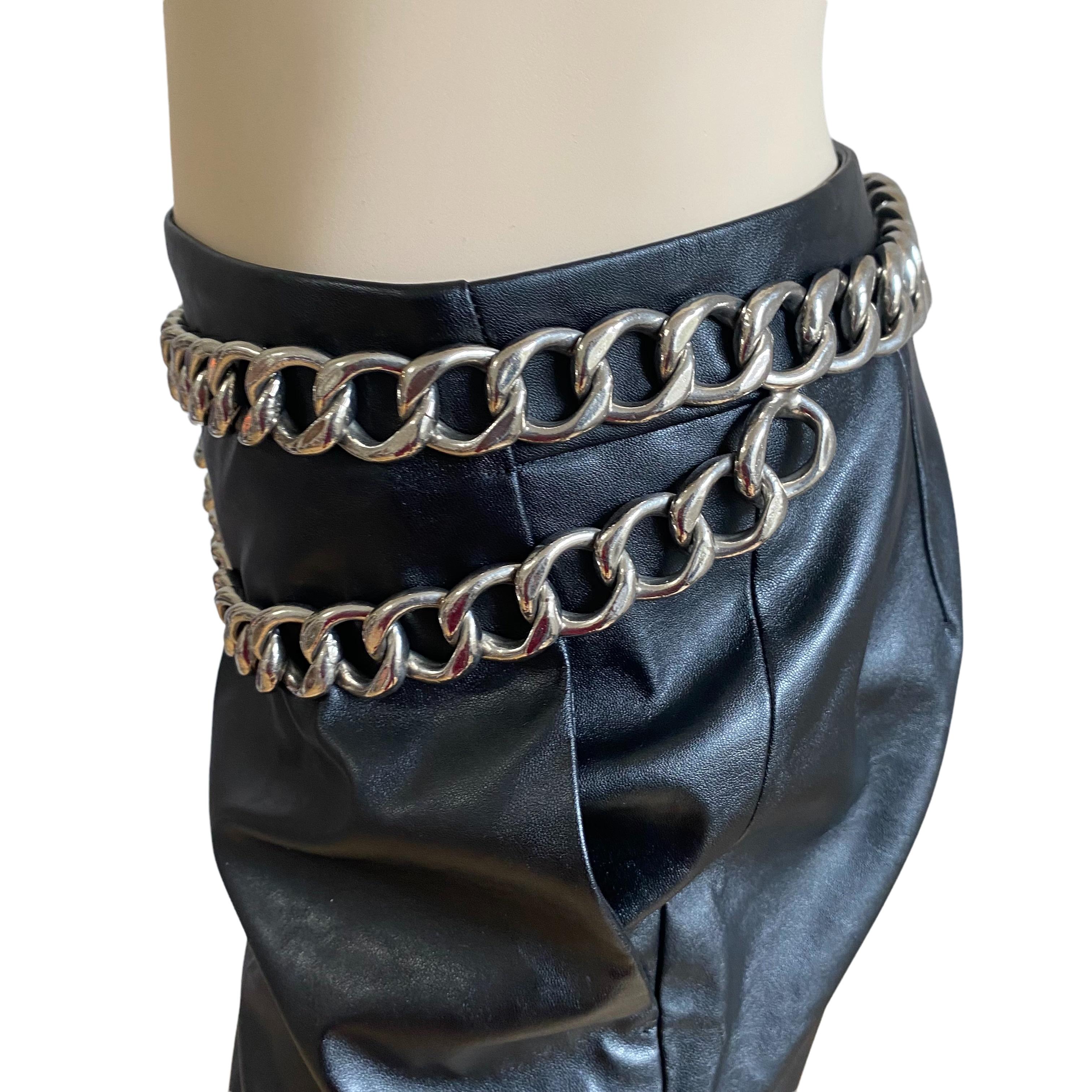 chain link belt silver
