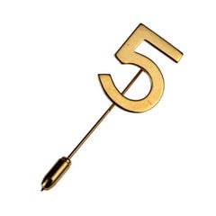 Vintage CHANEL Iconic No.5 Stick Pin Brooch