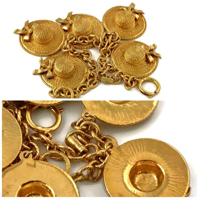 Women's or Men's Vintage CHANEL Iconic Sun Hat Charm  Necklace