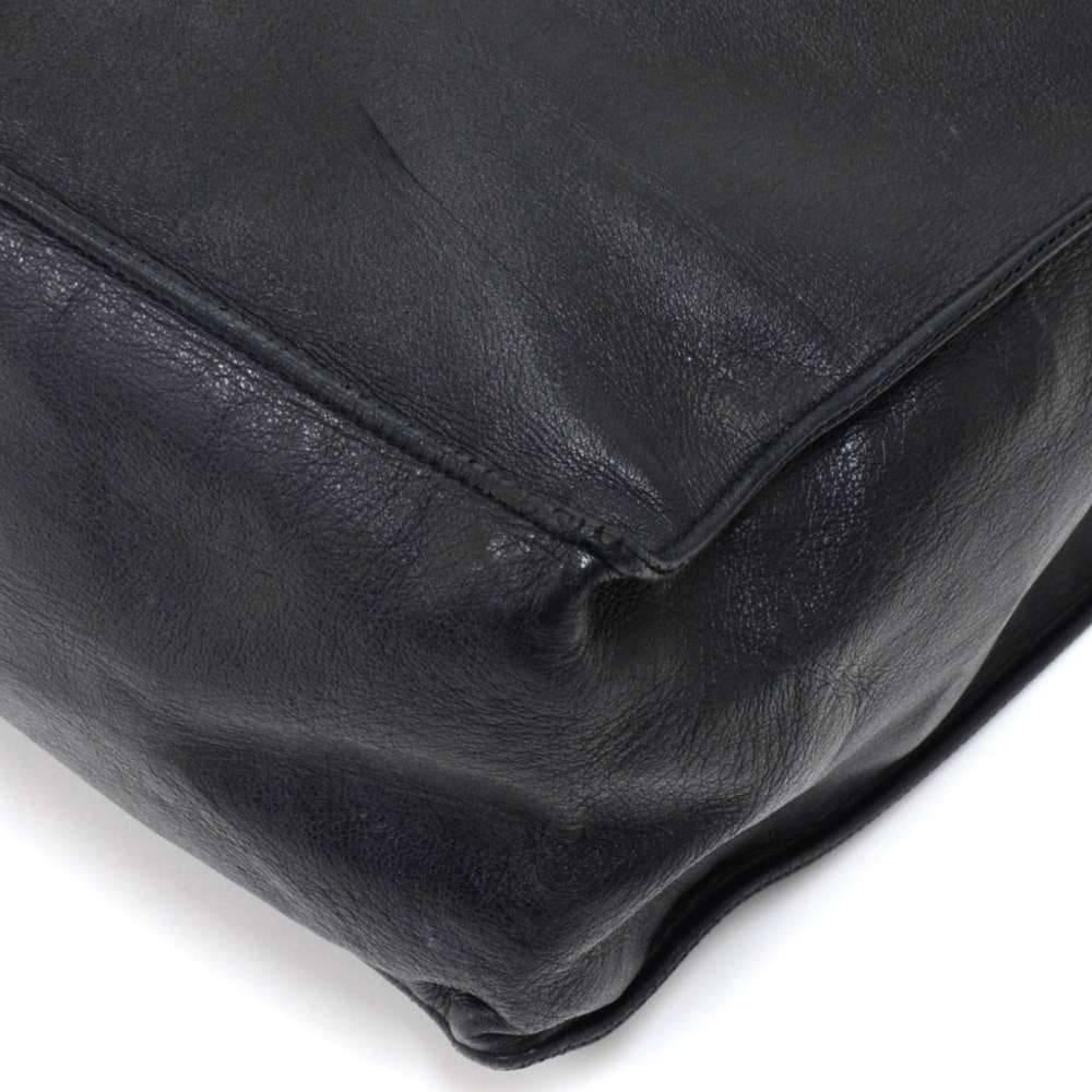 Chanel Vintage Jumbo XL Black Leather Shoulder Shopping Tote Bag 3