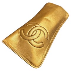 Vintage CHANEL Lambskin Leather Glasses Pouch Copper