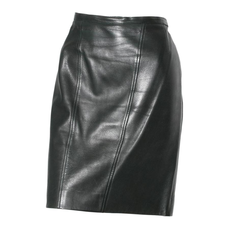 Vintage Chanel Leather Skirt