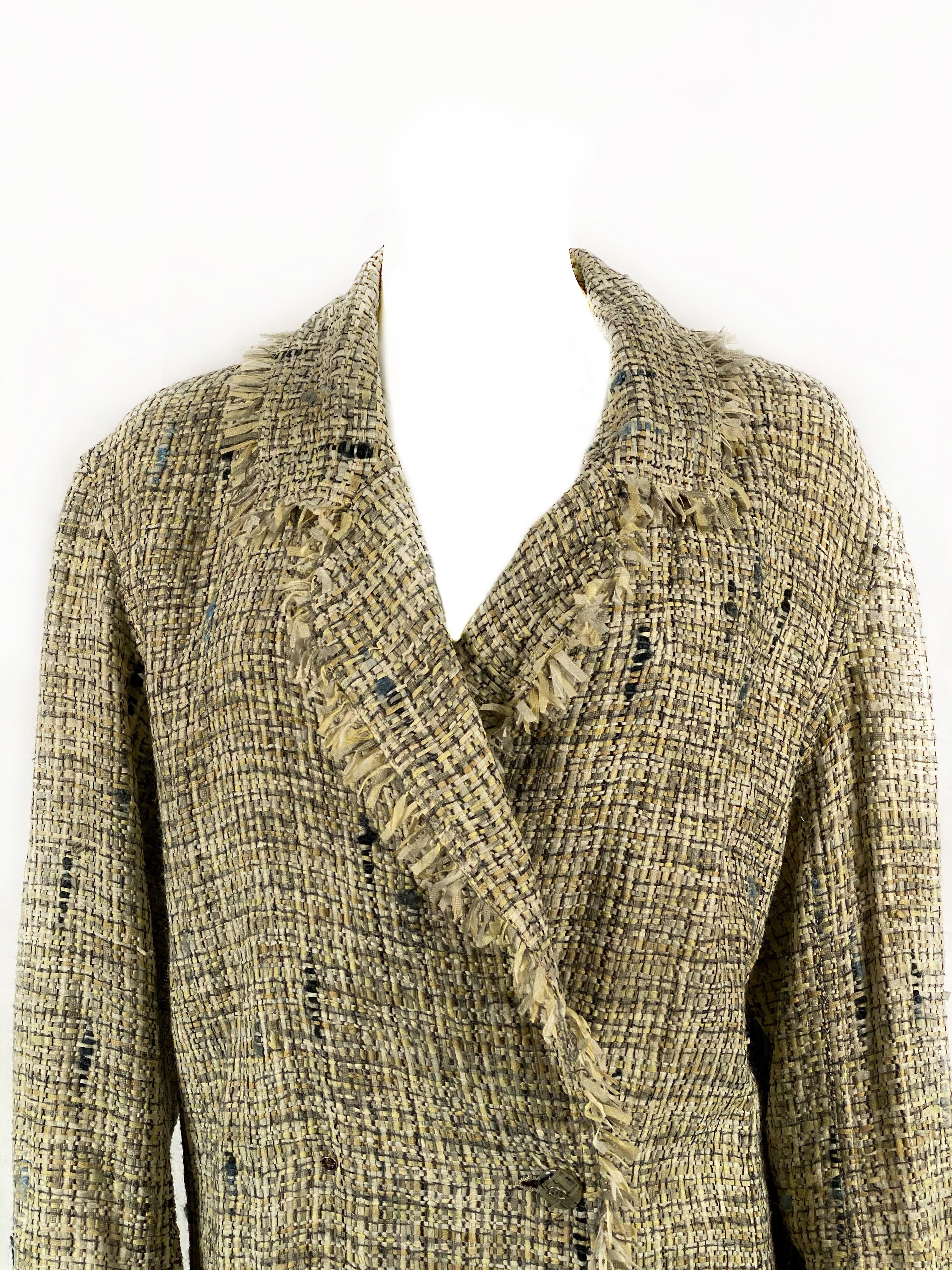 tweed maxi coat