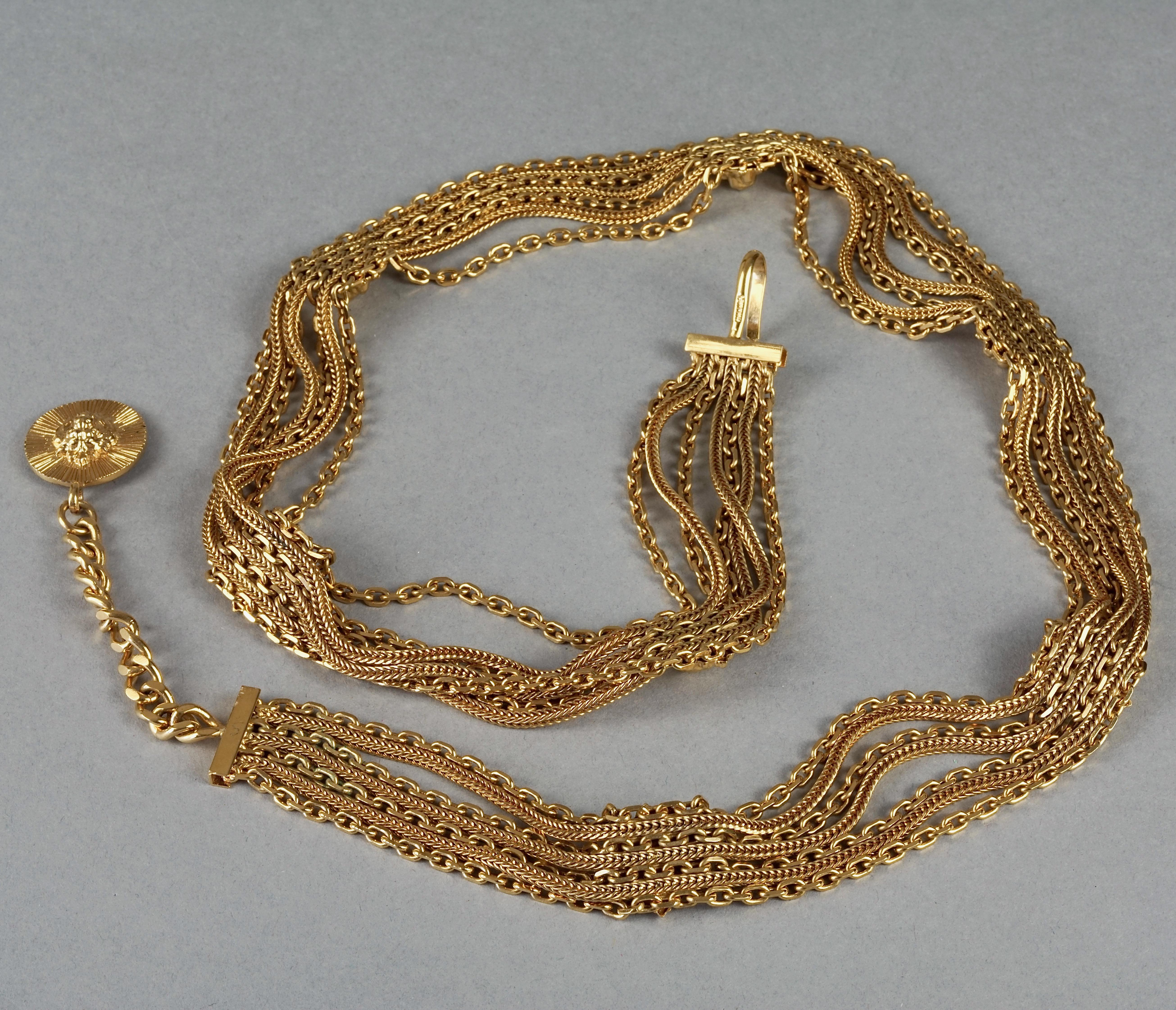 Vintage CHANEL Lion Head Medallion Belt 2