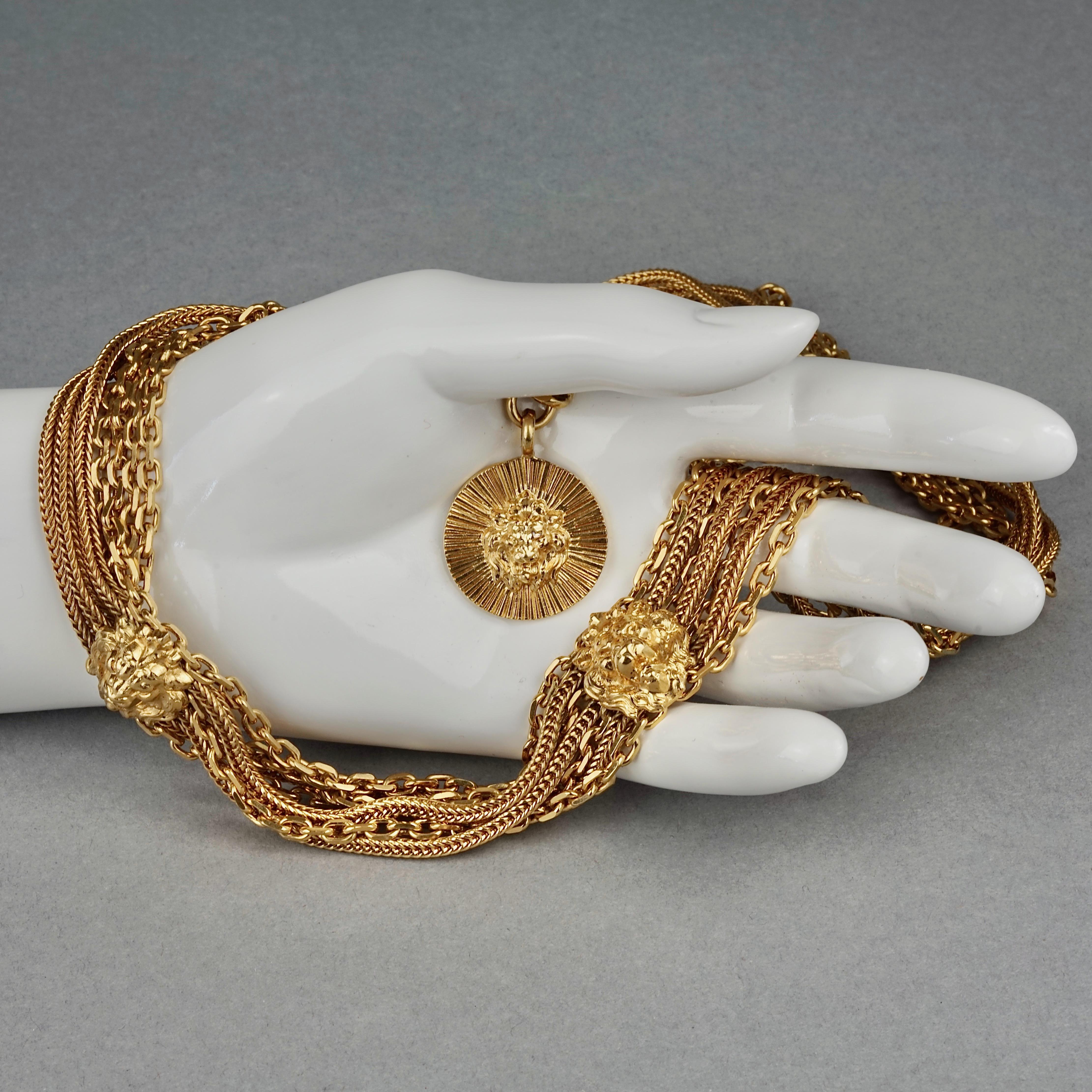 Vintage CHANEL Lion Head Medallion Belt 1
