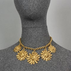 Vintage Chanel Lion Head Medallion Necklace
