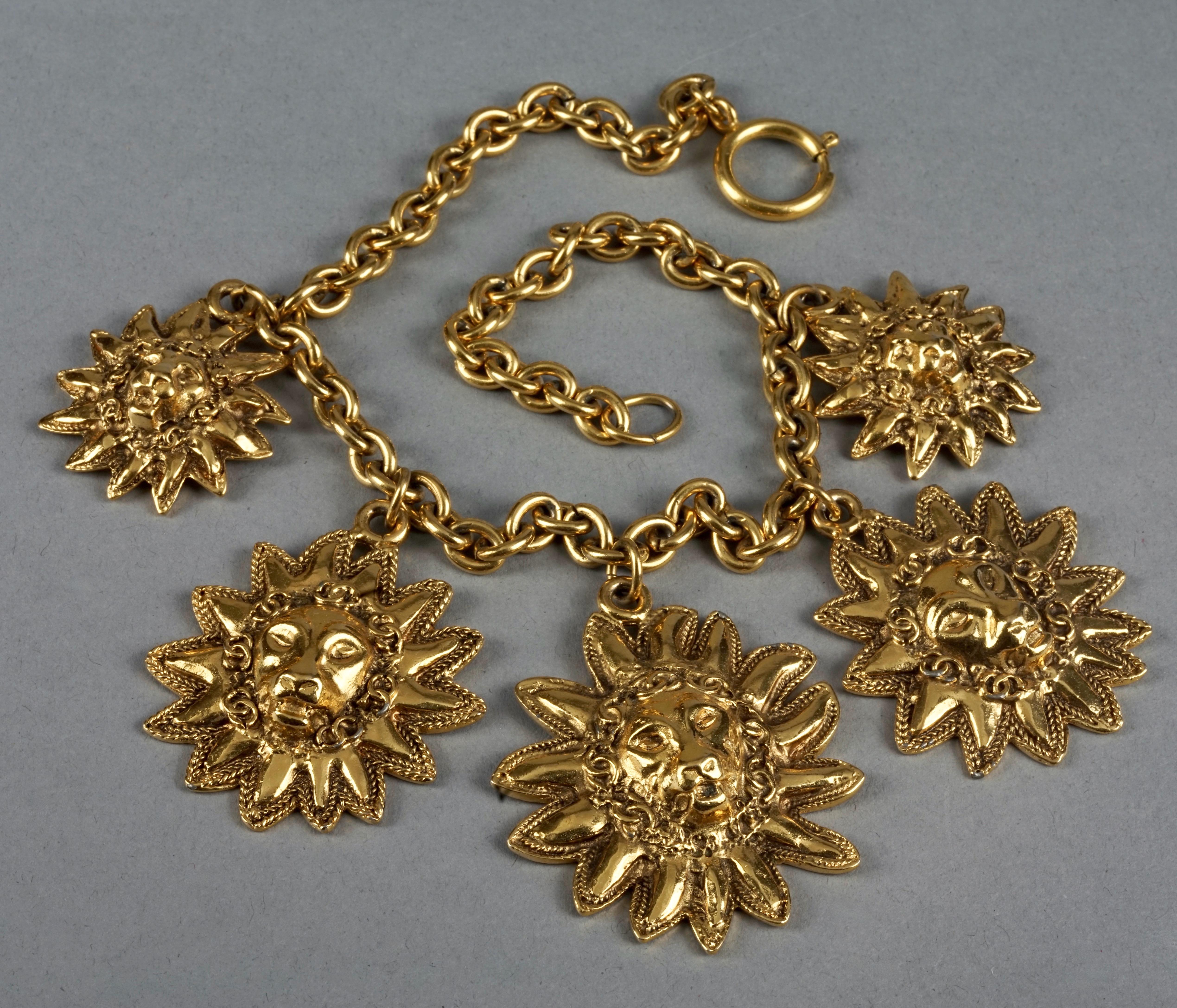 Women's Vintage Chanel Lion Head Medallion Necklace For Sale