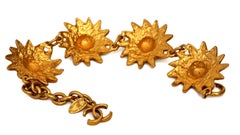 Vintage CHANEL Lion Head Sun Medallion Bracelet
