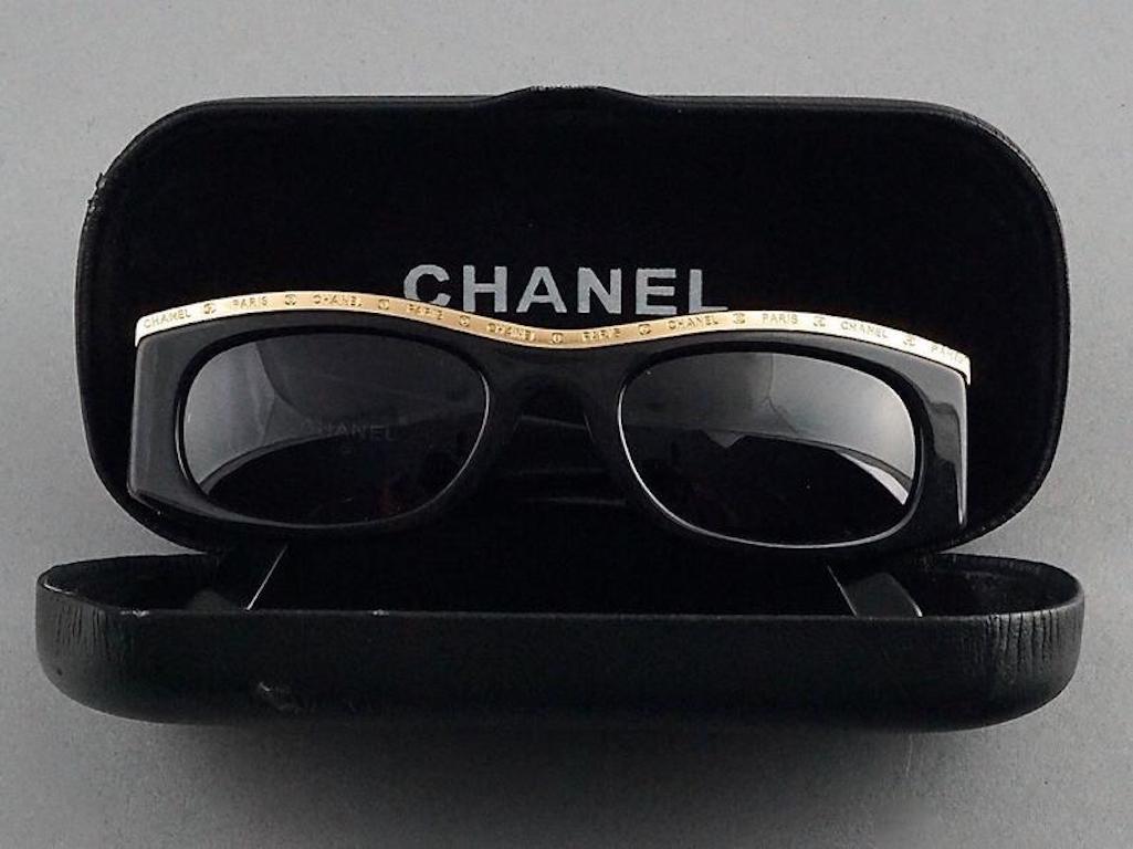 chanel sunglasses gold rim