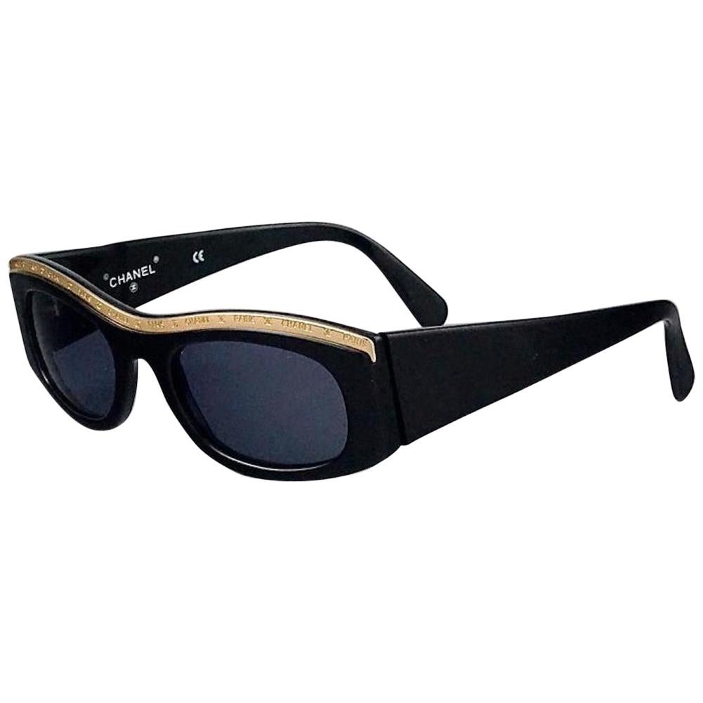 CHANEL CC Vintage Black Sunglasses at 1stDibs  chanel cc glasses, chanel  cc sunglasses, chanel sunglasses with cc on lens