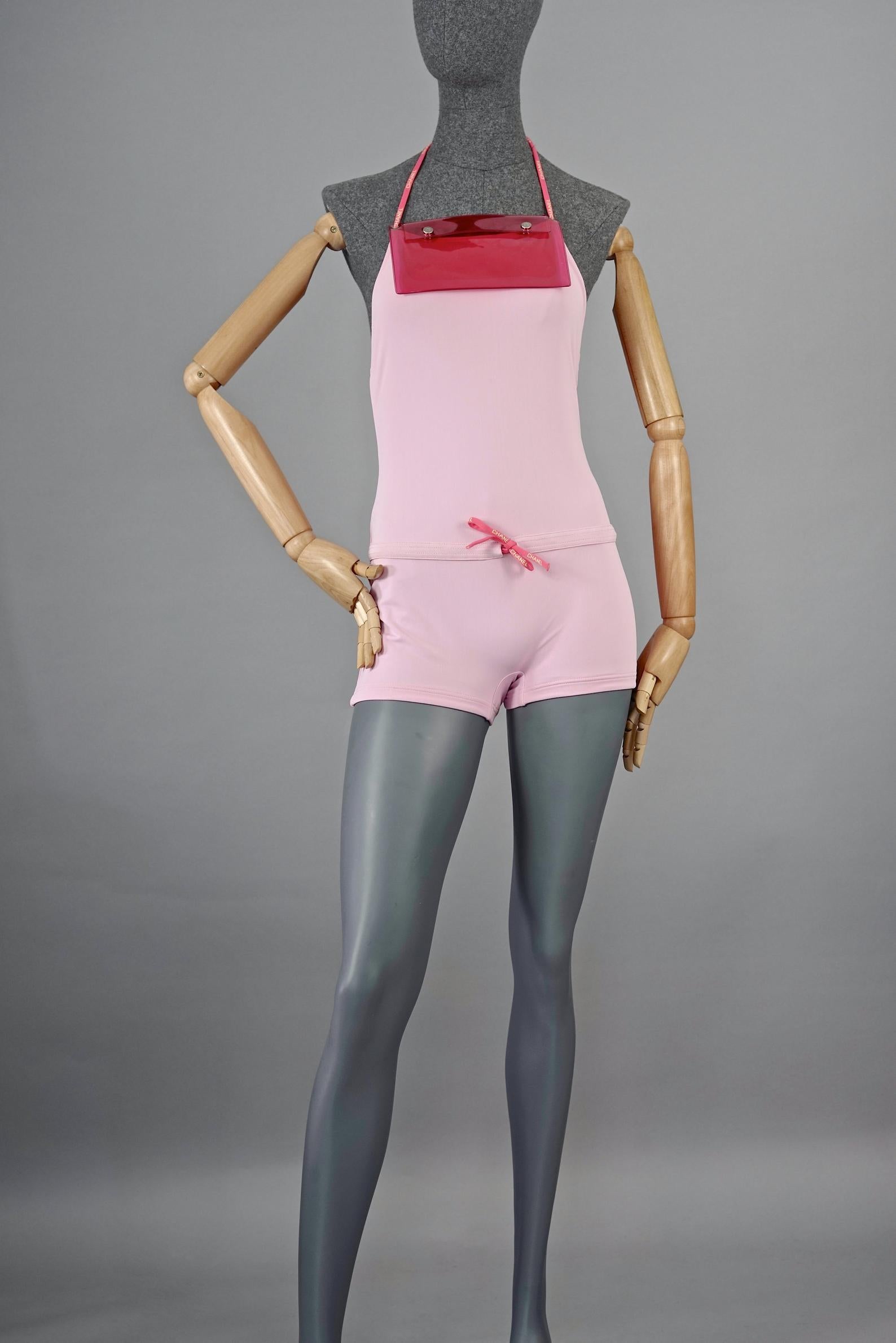 chanel logo strap bodysuit