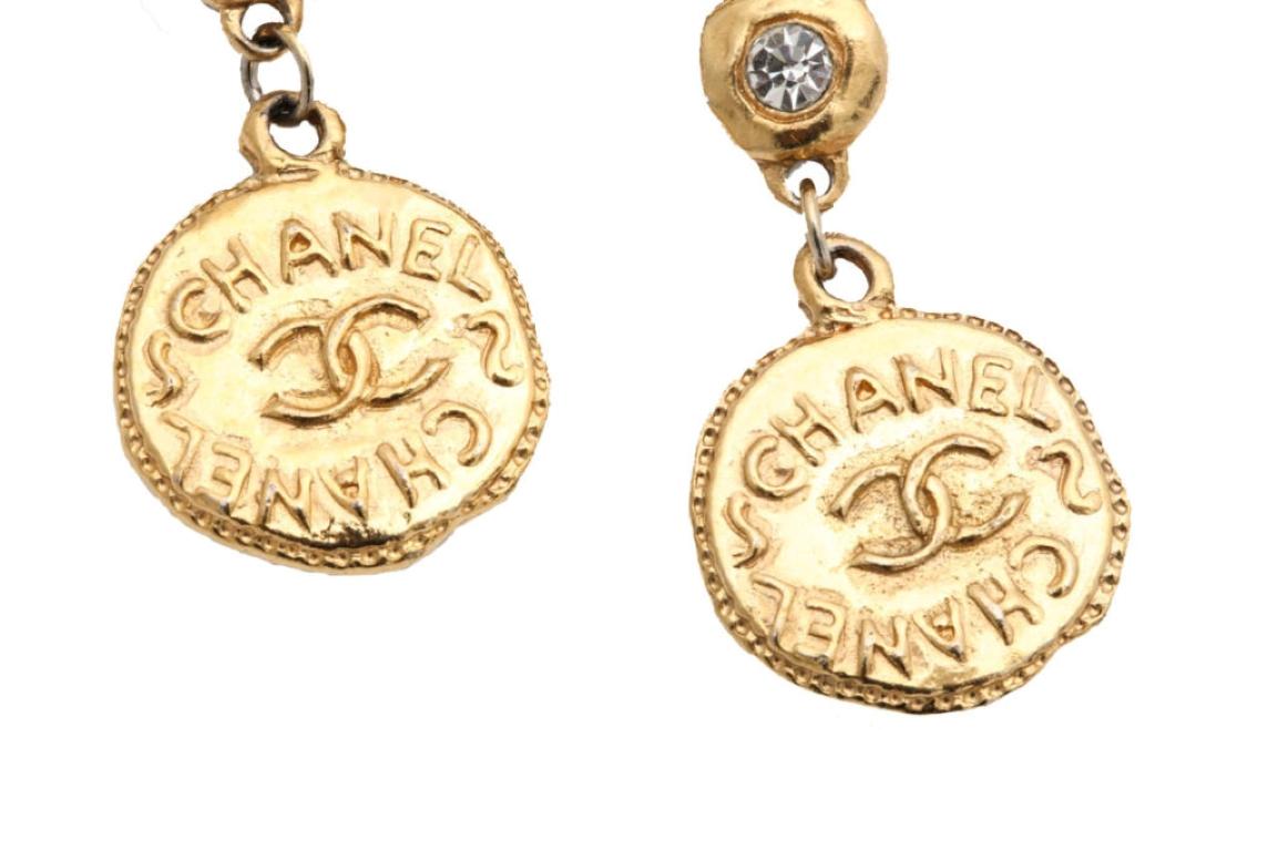 chanel vintage drop earrings