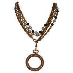 Vintage Chanel Loupe Necklace Circa 1984