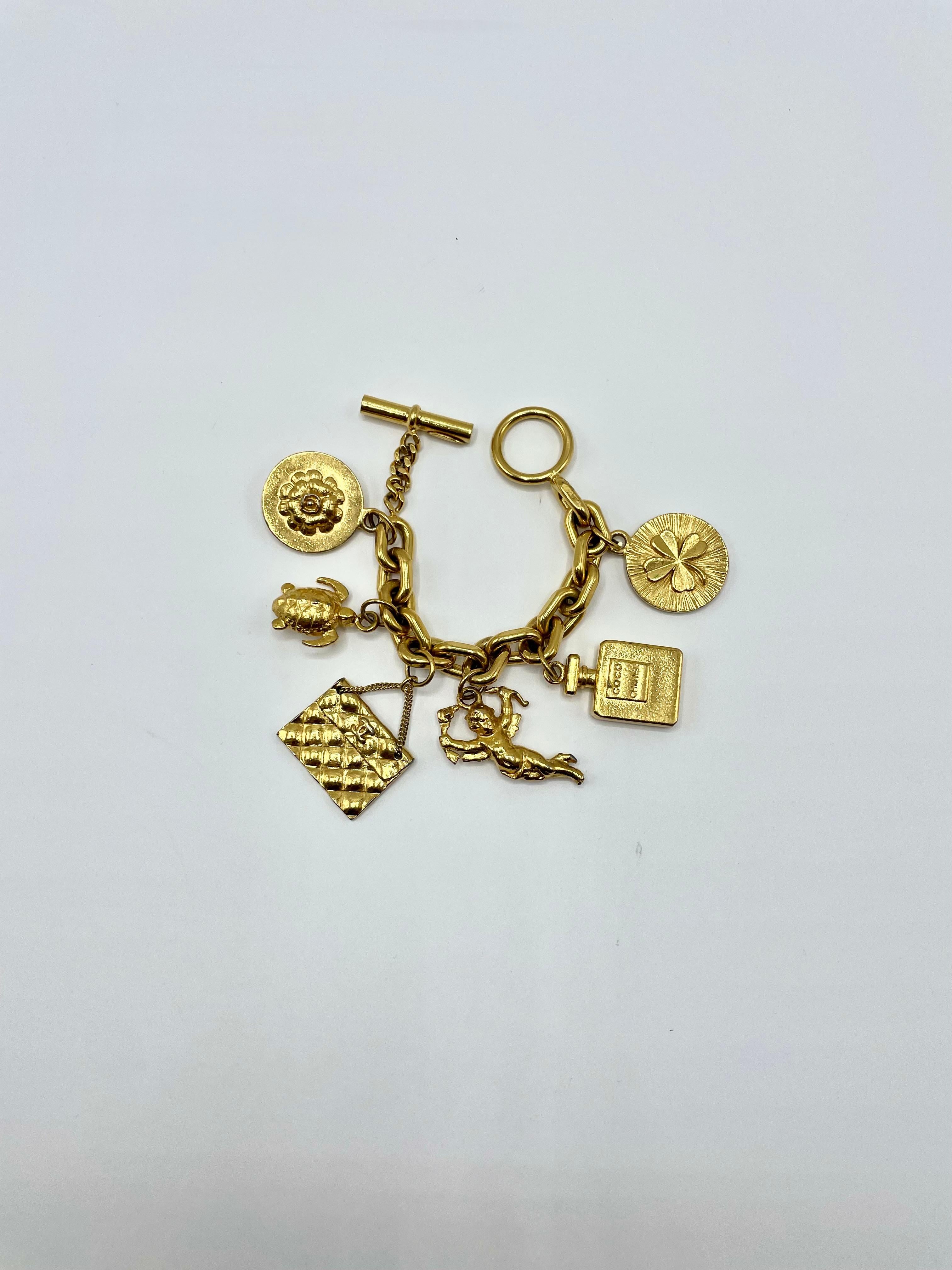 Vintage Chanel Lucky Charms Bracelet For Sale 3