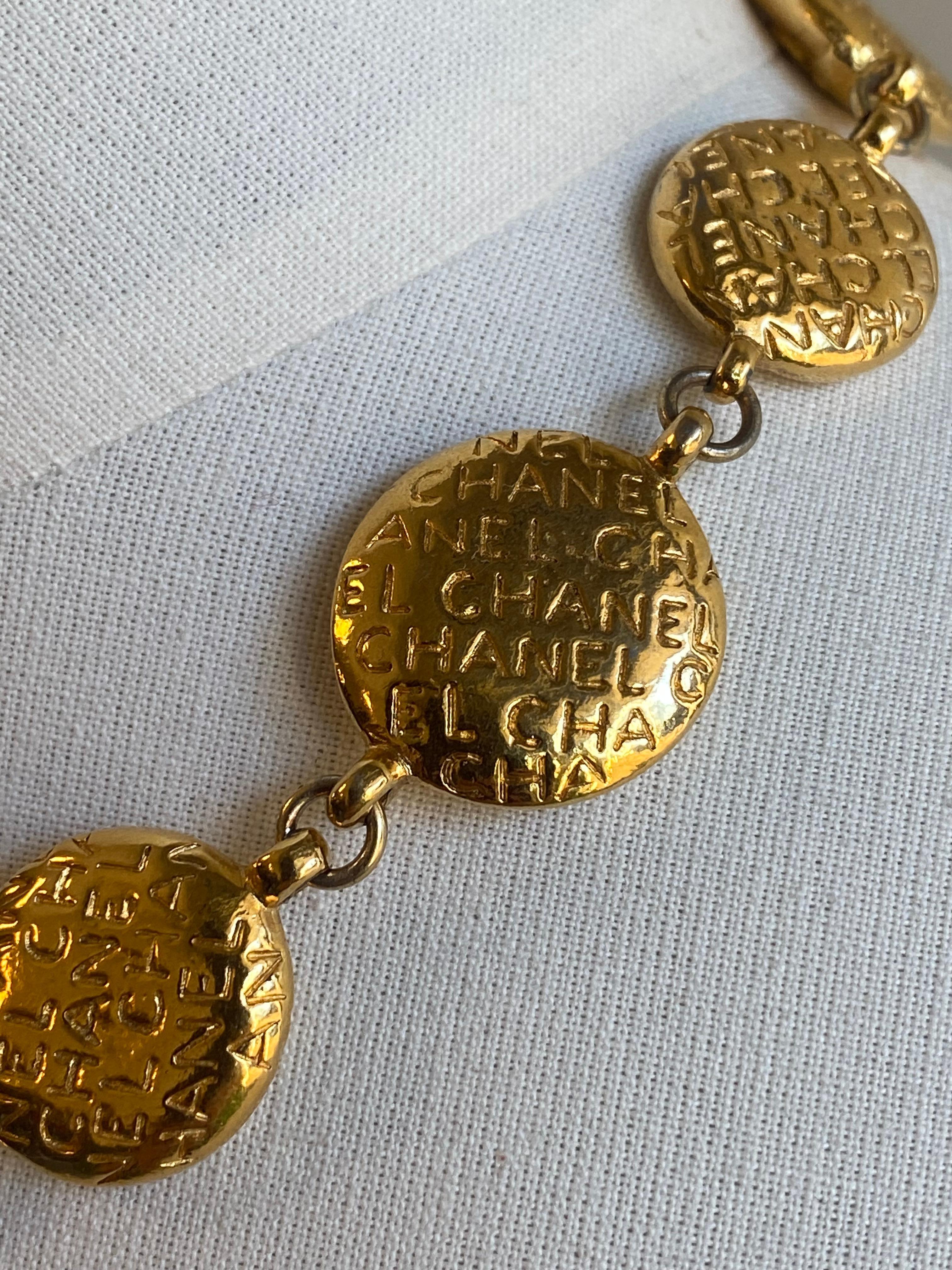 Vintage Chanel 'Madamoiselle' Necklace In Good Condition For Sale In Glasgow, GB