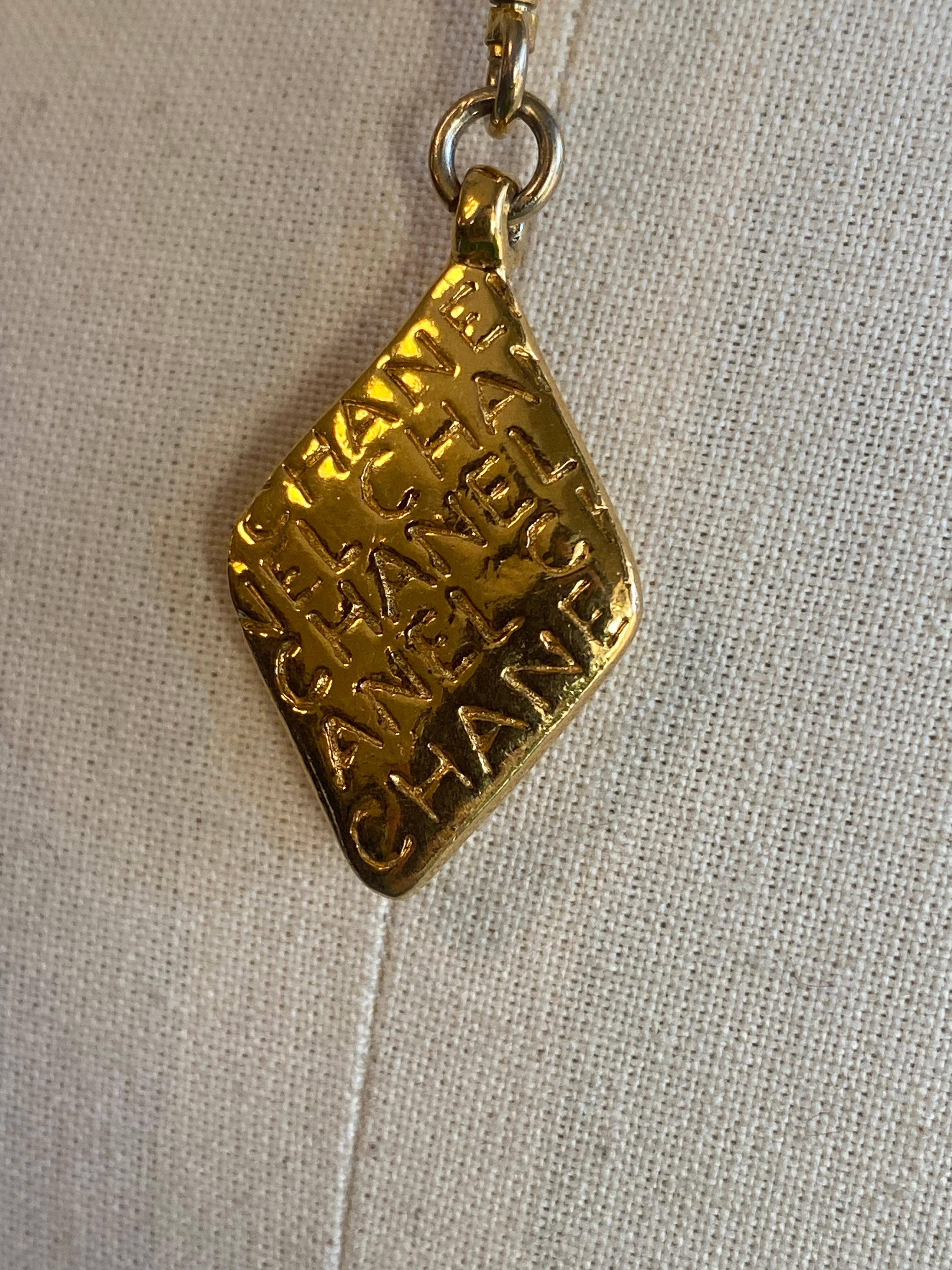 Vintage Chanel 'Madamoiselle' Necklace For Sale 1