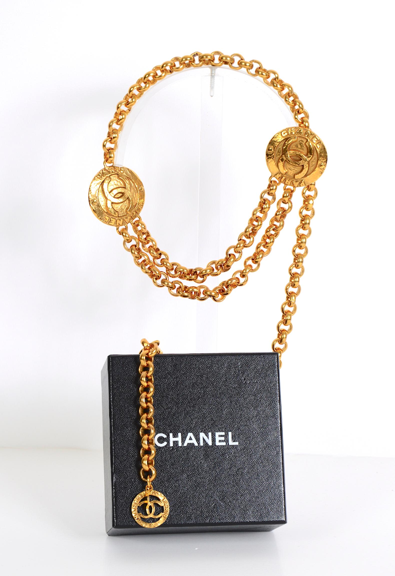 chanel medallion belt